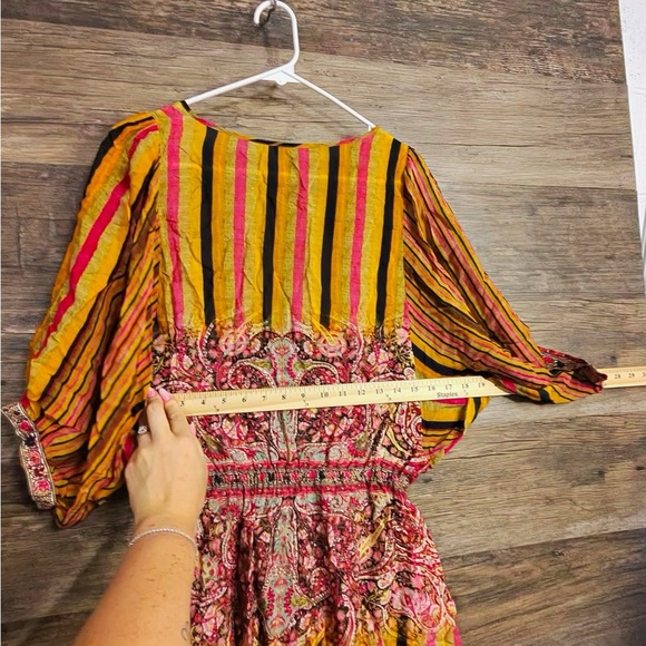 Tanvi Kedia Vibrant Striped Long Sleeve Dress - Picture 2 of 9